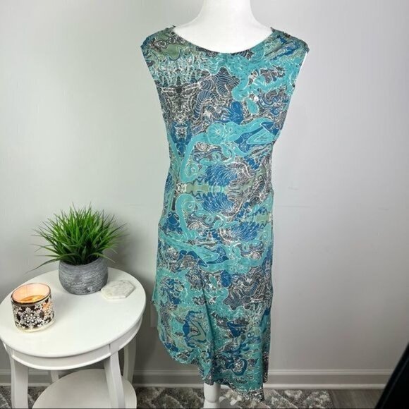 Zadig & Voltaire womens Root Printed Dress Asymmetrical size medium - Picture 8 of 13